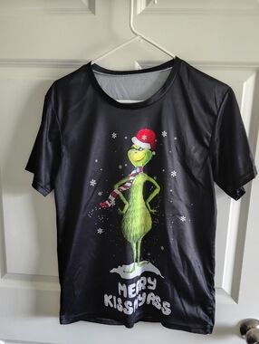 Kids Black Grinch Holiday T-Shirt